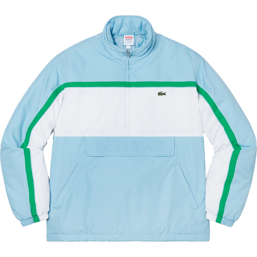 Details on Supreme LACOSTE Puffy Half Zip Pullover Light Blue from fall winter
                                                    2019 (Price is $218)