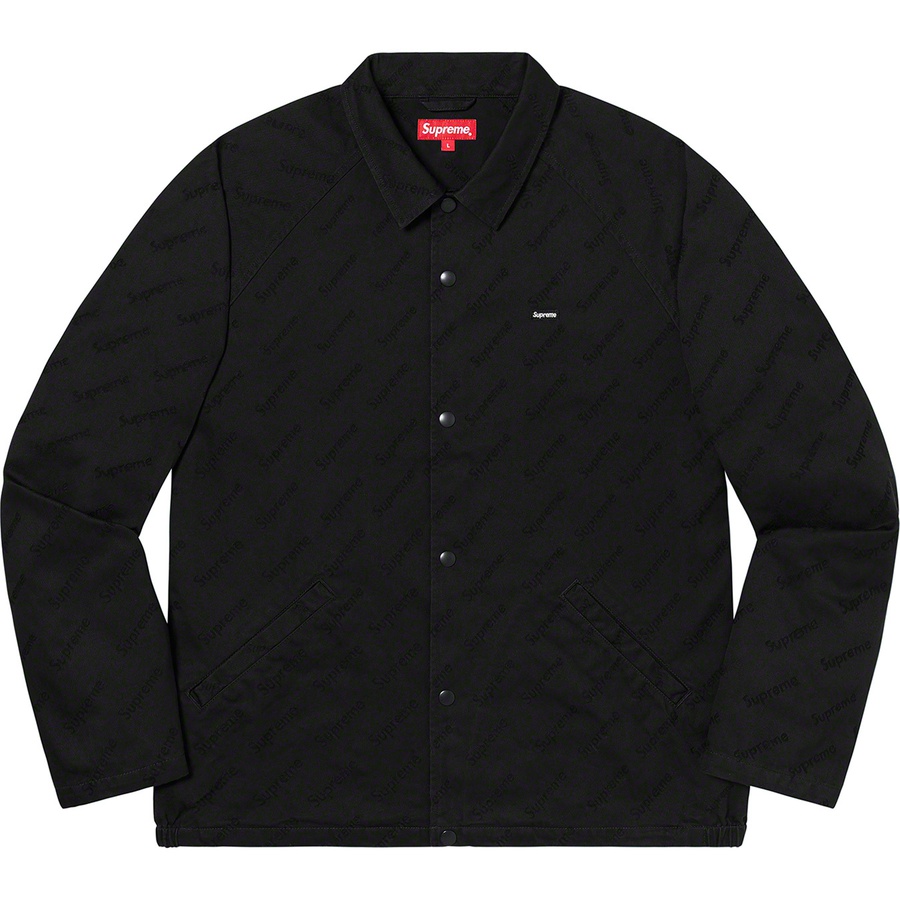 Details on Snap Front Jacquard Logos Twill Jacket Black from fall winter
                                                    2019 (Price is $168)