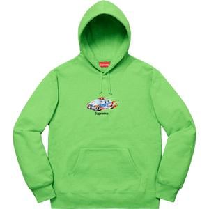 supreme burning cop car hoodie