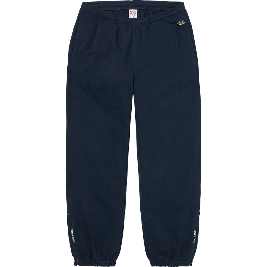 Details on Supreme LACOSTE Pique Pant Navy from fall winter 2019 (Price is $148)