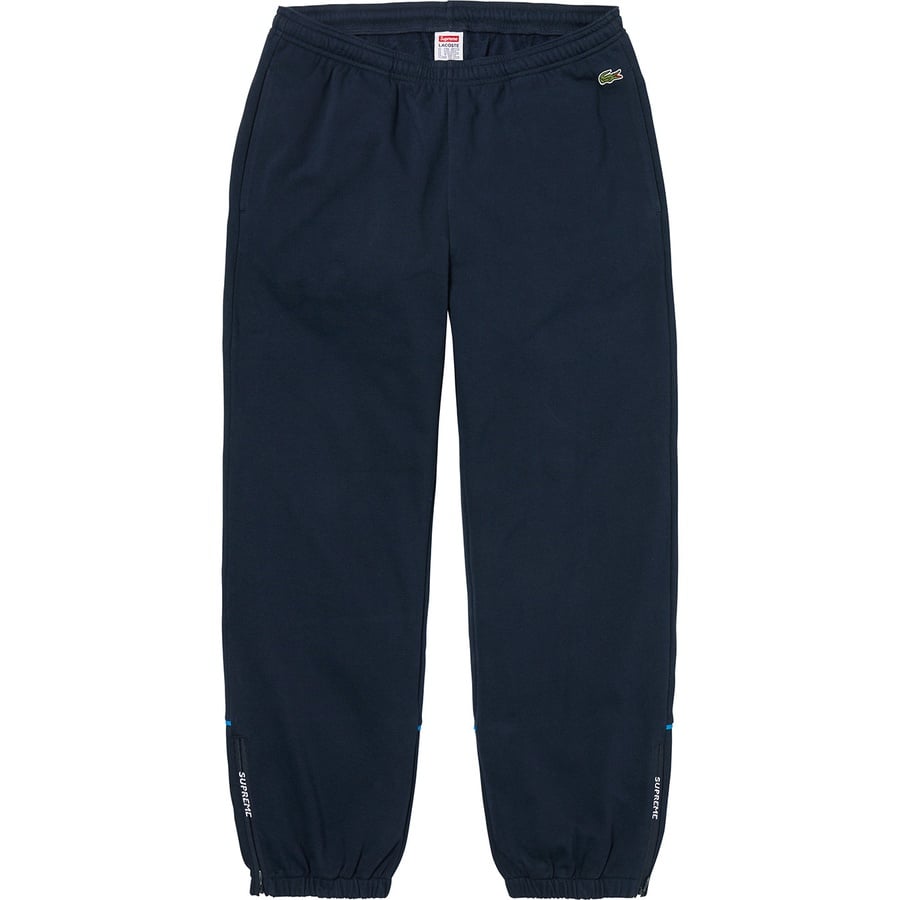 Details on Supreme LACOSTE Pique Pant Navy from fall winter
                                                    2019 (Price is $148)