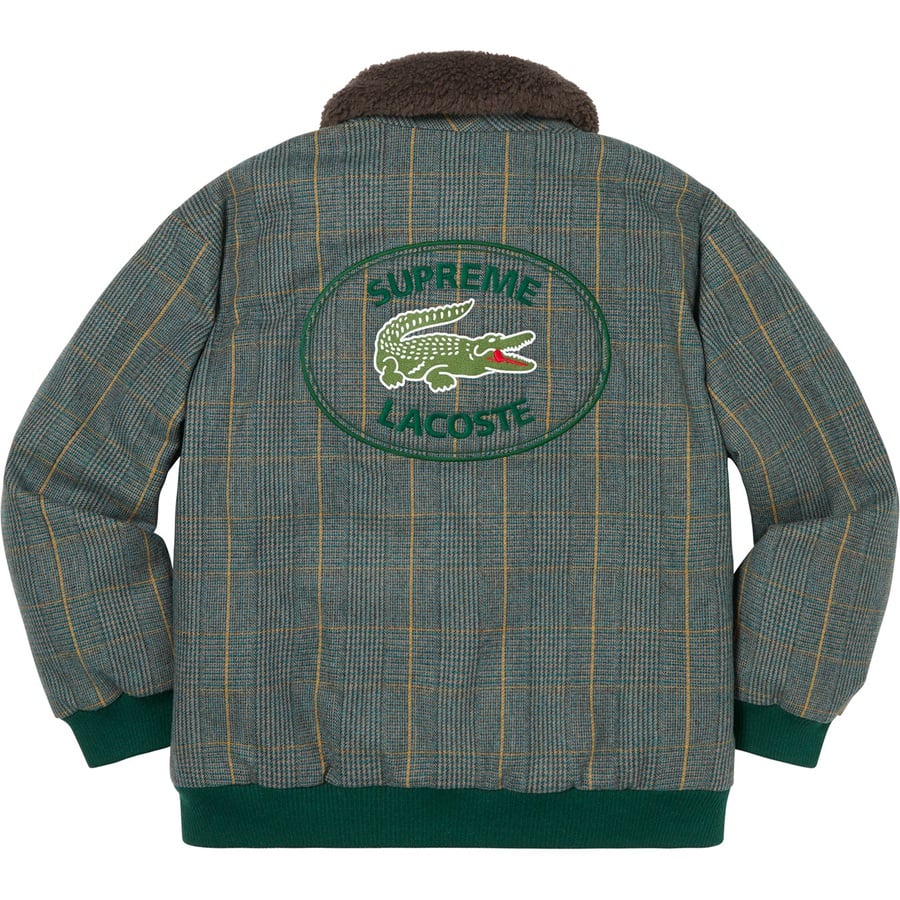 Details on Supreme LACOSTE Wool Bomber Jacket Plaid from fall winter
                                                    2019 (Price is $368)