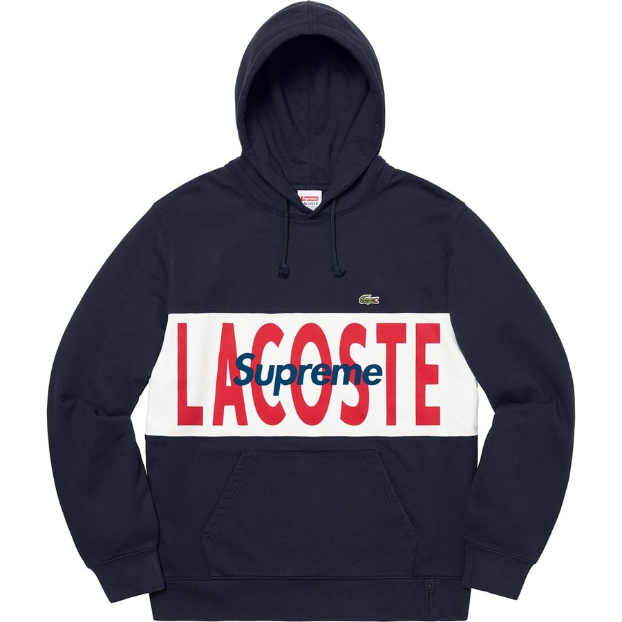 Suprme Lacoste Logo Hooded Navy XL パーカー - www.sorbillomenu.com