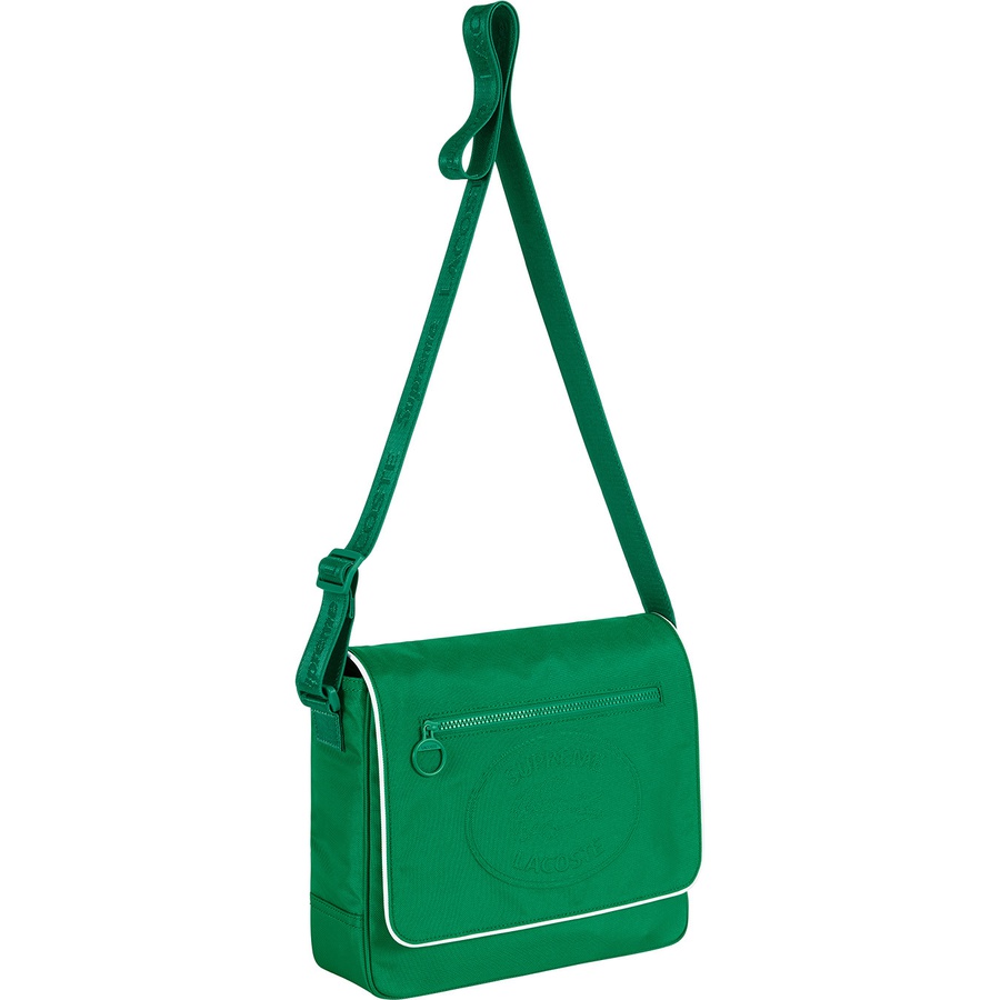 Details on Supreme LACOSTE Small Messenger Bag Green from fall winter
                                                    2019 (Price is $128)