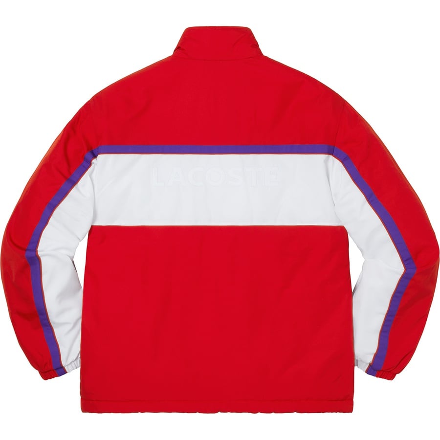 Details on Supreme LACOSTE Puffy Half Zip Pullover Red from fall winter
                                                    2019 (Price is $218)