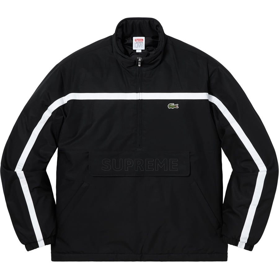 Details on Supreme LACOSTE Puffy Half Zip Pullover Black from fall winter
                                                    2019 (Price is $218)