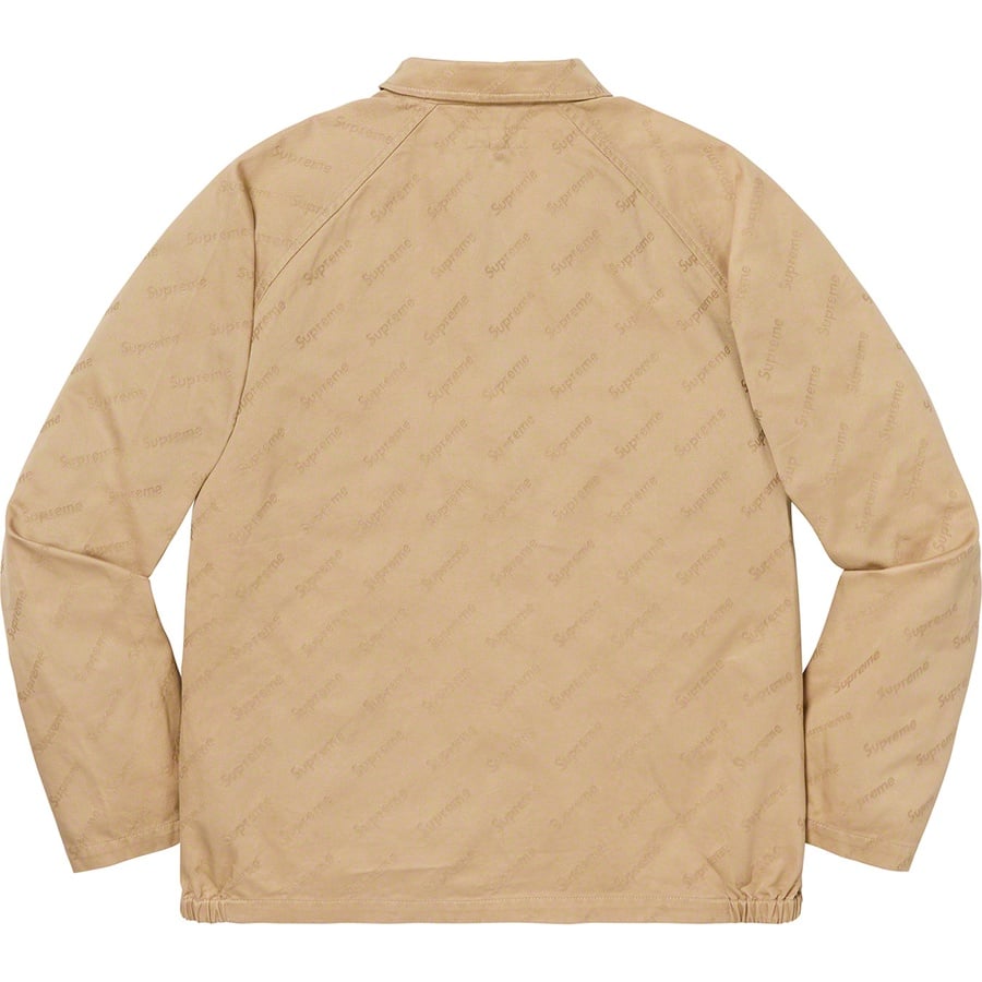 Details on Snap Front Jacquard Logos Twill Jacket Tan from fall winter
                                                    2019 (Price is $168)