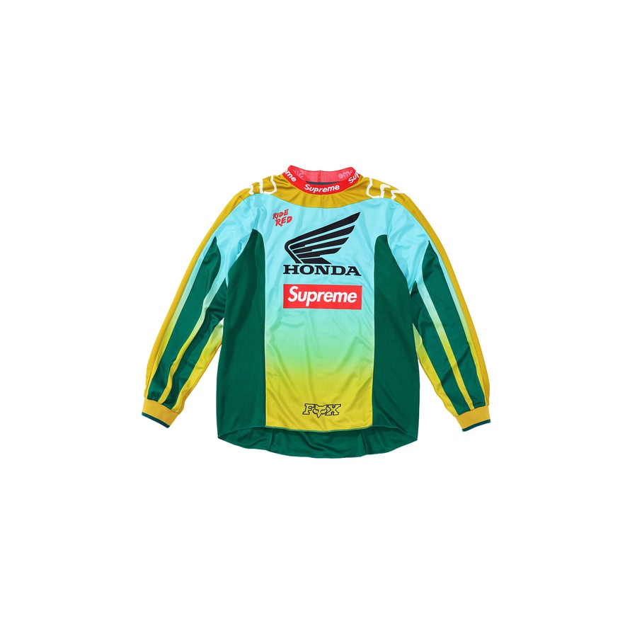 Details on Supreme Honda Fox Racing Moto Jersey Top  from fall winter 2019 (Price is $158)