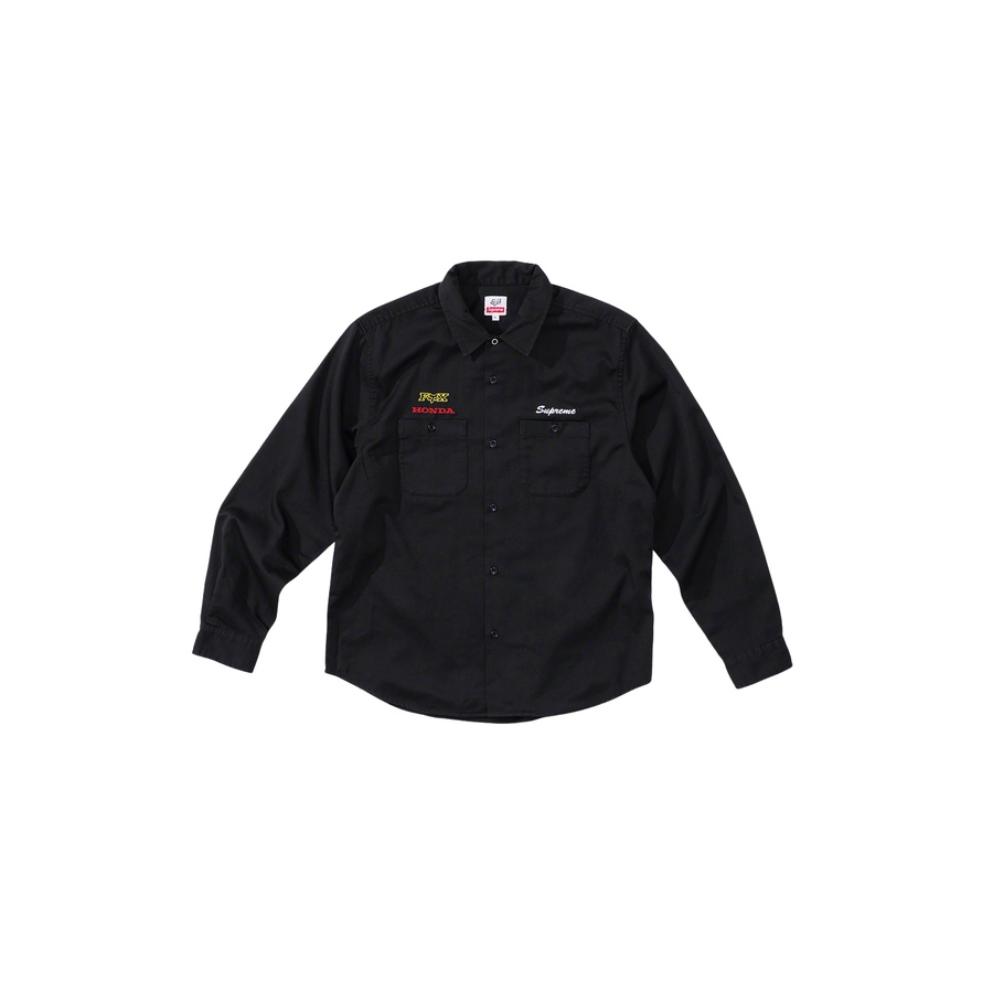 Details on Supreme Honda Fox Racing Work Shirt  from fall winter 2019 (Price is $148)