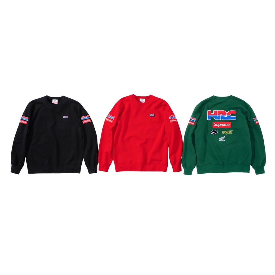 Supreme Supreme Honda Fox Racing Crewneck releasing on Week 6 for fall winter 2019