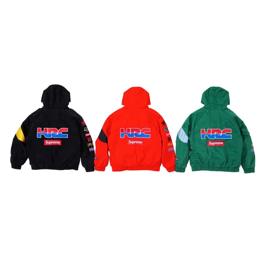 Supreme Supreme Honda Fox Racing Puffy Zip Up Jacket for fall winter 19 season