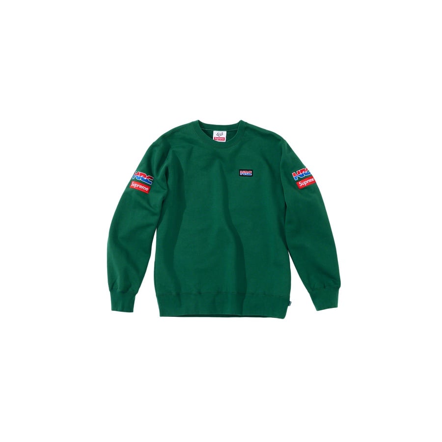 Details on Supreme Honda Fox Racing Crewneck  from fall winter 2019 (Price is $158)