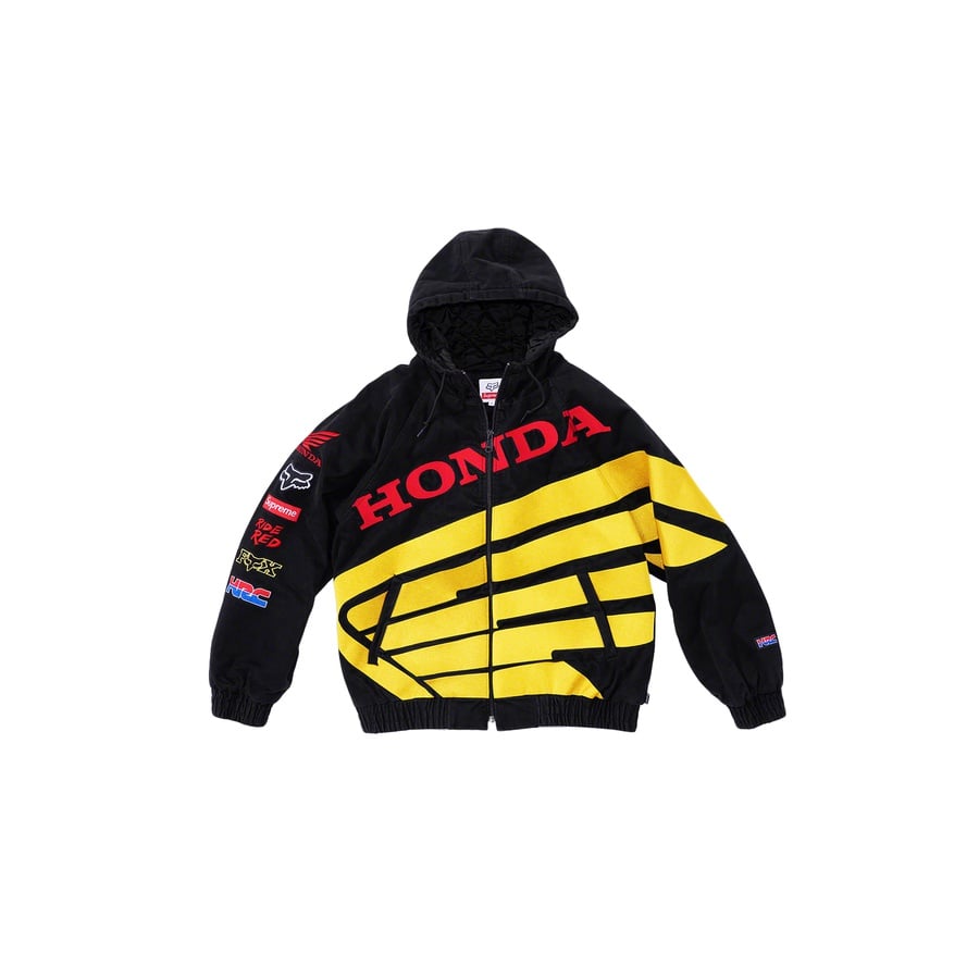 Details on Supreme Honda Fox Racing Puffy Zip Up Jacket  from fall winter
                                                    2019 (Price is $258)