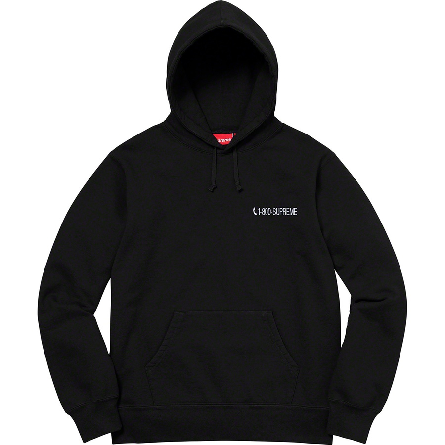 Details on 1-800 Hooded Sweatshirt Black from fall winter 2019 (Price is $168)