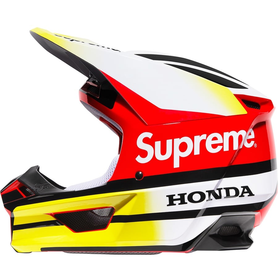 Details on Supreme Honda Fox Racing V1 Helmet Red from fall winter
                                                    2019 (Price is $258)