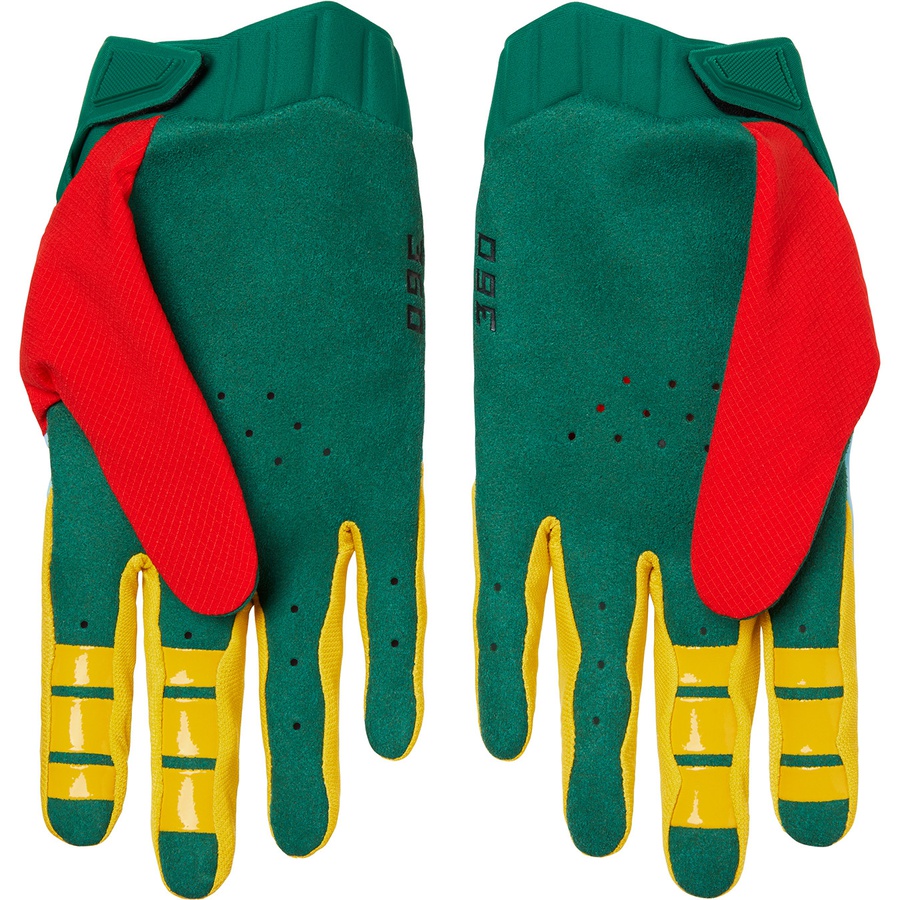 Details on Supreme Honda Fox Racing Gloves Moss from fall winter 2019 (Price is $88)