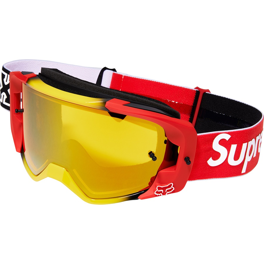 Details on Supreme Honda Fox Racing Vue Goggles Red from fall winter 2019 (Price is $158)