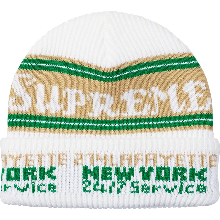 Details on Service Beanie White from fall winter 2019 (Price is $36)