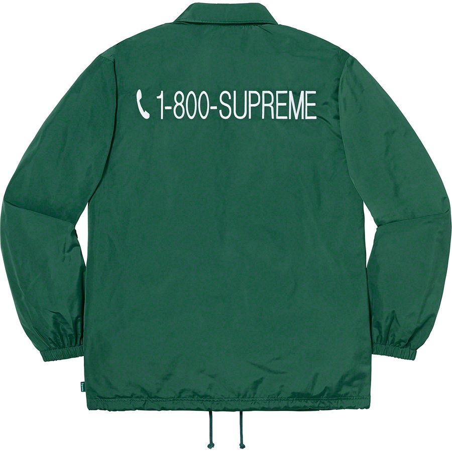 Supreme 1-800 Coaches Jacket (FW19) - Dark Green - $148