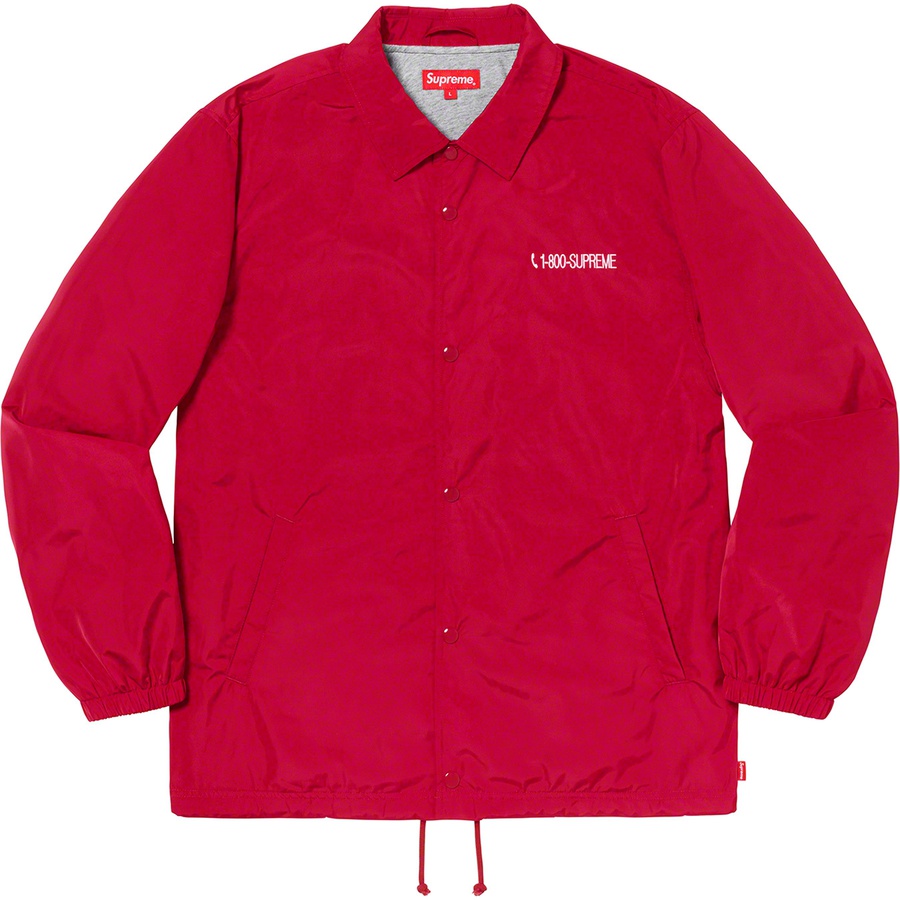 Details on 1-800 Coaches Jacket Red from fall winter
                                                    2019 (Price is $148)