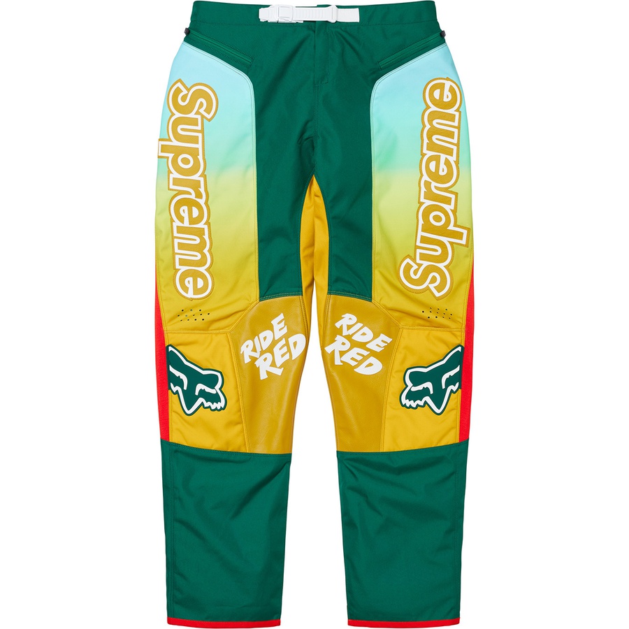 Details on Supreme Honda Fox Racing Moto Pant Moss from fall winter
                                                    2019 (Price is $238)