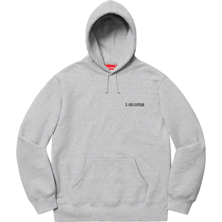 Details on 1-800 Hooded Sweatshirt Heather Grey from fall winter
                                                    2019 (Price is $168)