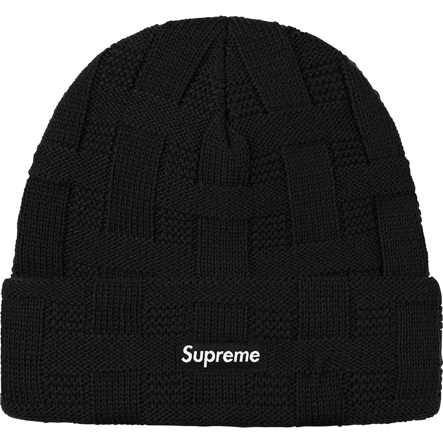 Details on Basket Weave Beanie Black from fall winter 2019 (Price is $34)