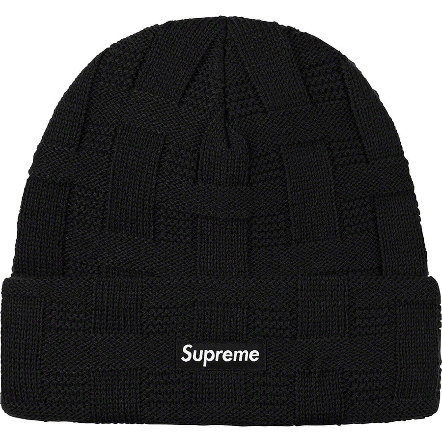 Details on Basket Weave Beanie Black from fall winter
                                                    2019 (Price is $34)