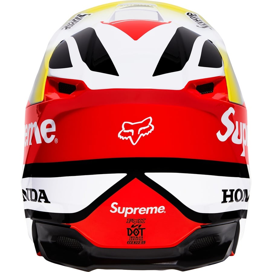 Details on Supreme Honda Fox Racing V1 Helmet Red from fall winter
                                                    2019 (Price is $258)