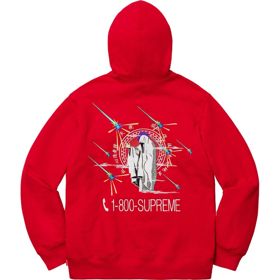 Details on 1-800 Hooded Sweatshirt Red from fall winter
                                                    2019 (Price is $168)