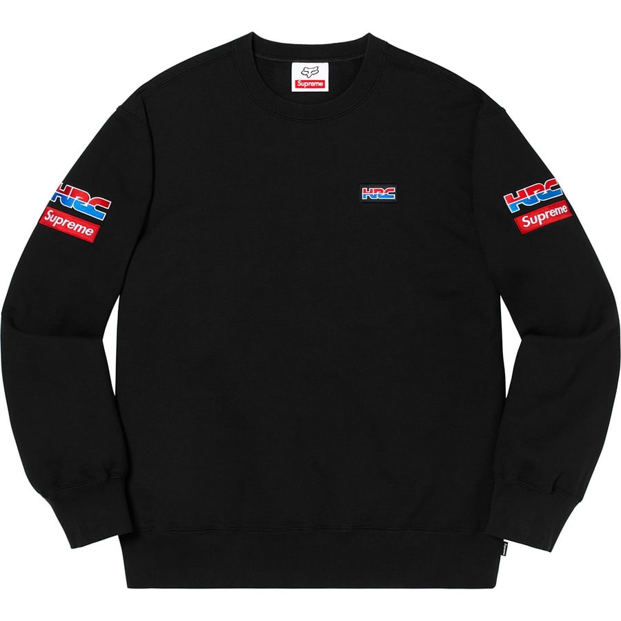 Details on Supreme Honda Fox Racing Crewneck Black from fall winter
                                                    2019 (Price is $158)