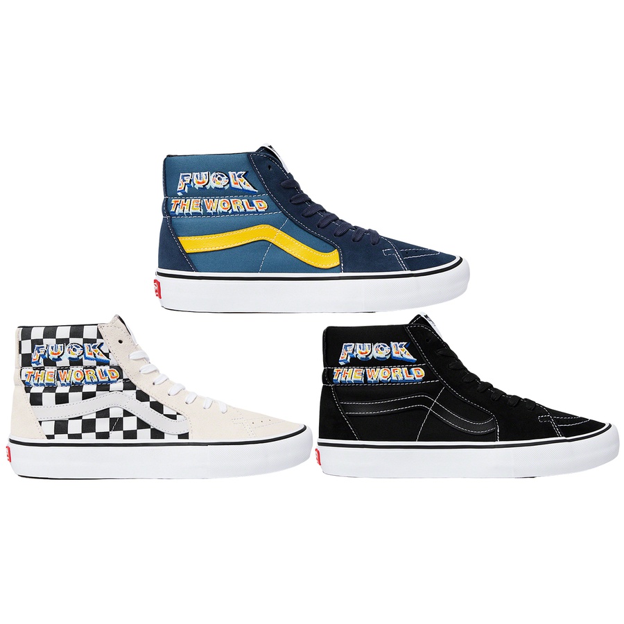 Details on Supreme Vans FTW Sk8-Hi from fall winter 2019 (Price is $110)
