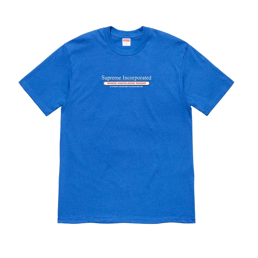 Supreme Inc. Tee released during fall winter 19 season