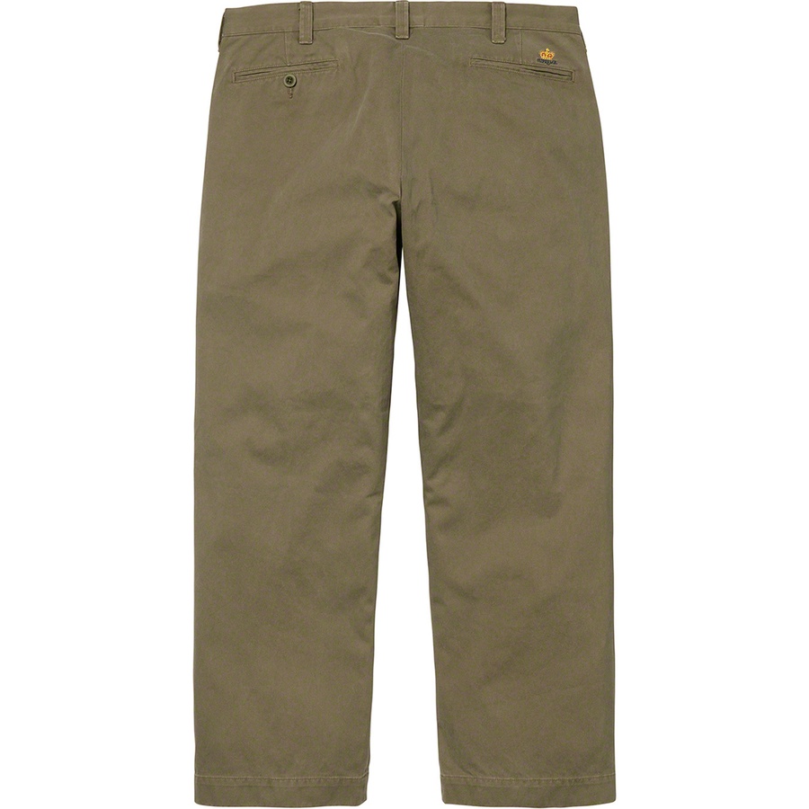 Details on Crown Chino Pant Olive from fall winter
                                                    2019 (Price is $148)