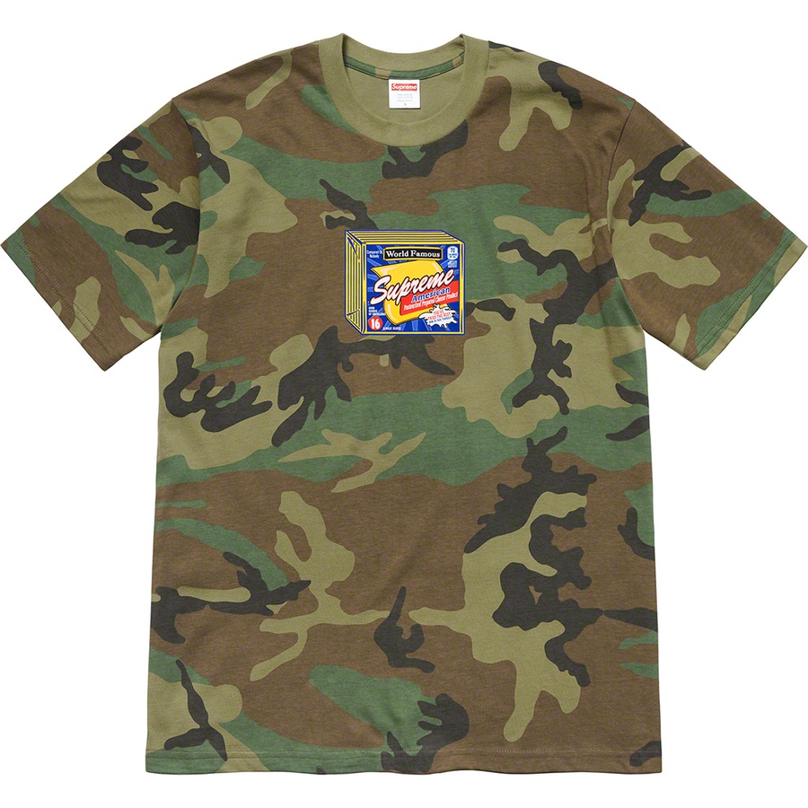 Details on Cheese Tee Woodland Camo from fall winter 2019 (Price is $38)
