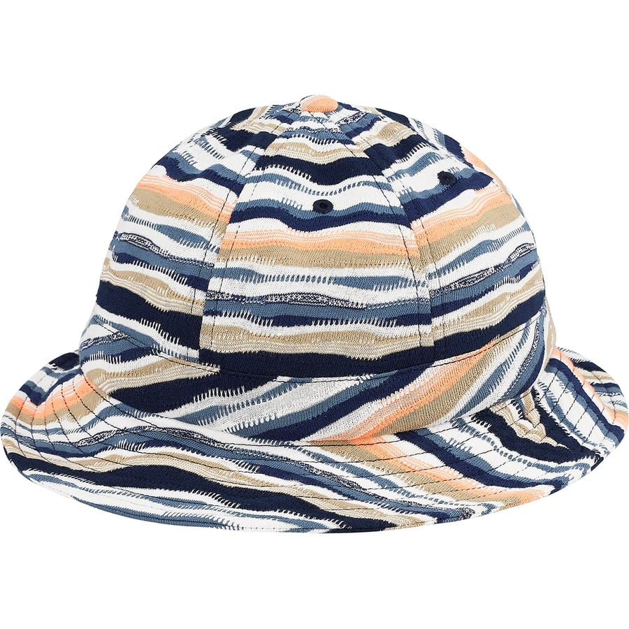 Details on Textured Stripe Bell Hat Navy from fall winter 2019 (Price is $48)