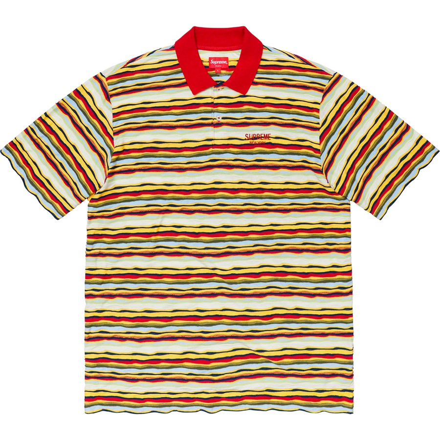 Details on Textured Stripe Polo Red from fall winter 2019 (Price is $88)