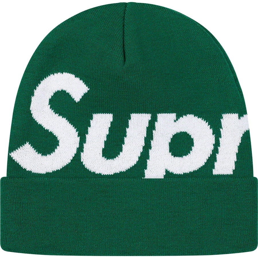 Details on Big Logo Beanie Green from fall winter 2019 (Price is $40)