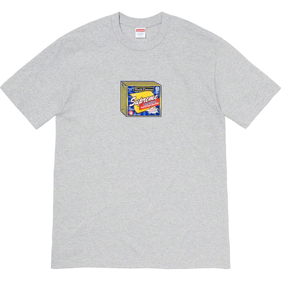 Details on Cheese Tee Heather Grey from fall winter 2019 (Price is $38)