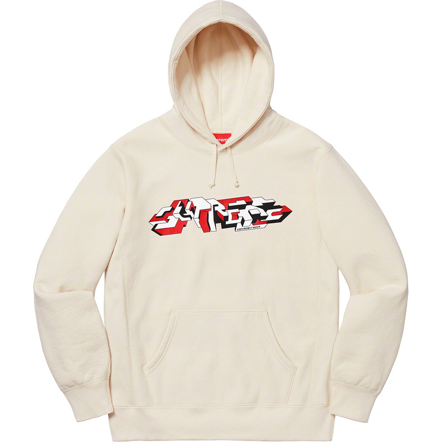 Details on Delta Logo Hooded Sweatshirt Natural from fall winter 2019 (Price is $158)