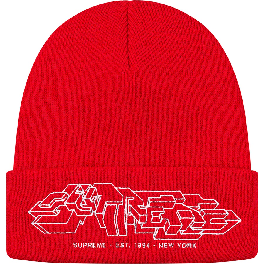Details on Delta Logo Beanie Red from fall winter
                                                    2019 (Price is $34)