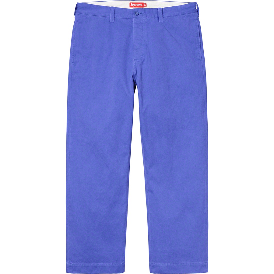 Supreme Crown Chino Pant (FW19) - Dusty Royal - $148
