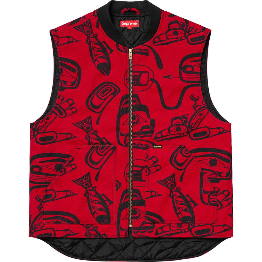 Details on Haida Work Vest Red from fall winter
                                                    2019 (Price is $158)