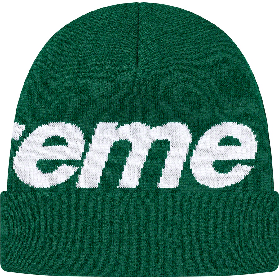 Details on Big Logo Beanie Green from fall winter
                                                    2019 (Price is $40)