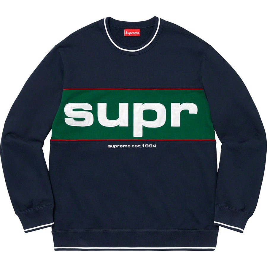 Details on Piping Crewneck Navy from fall winter 2019 (Price is $138)