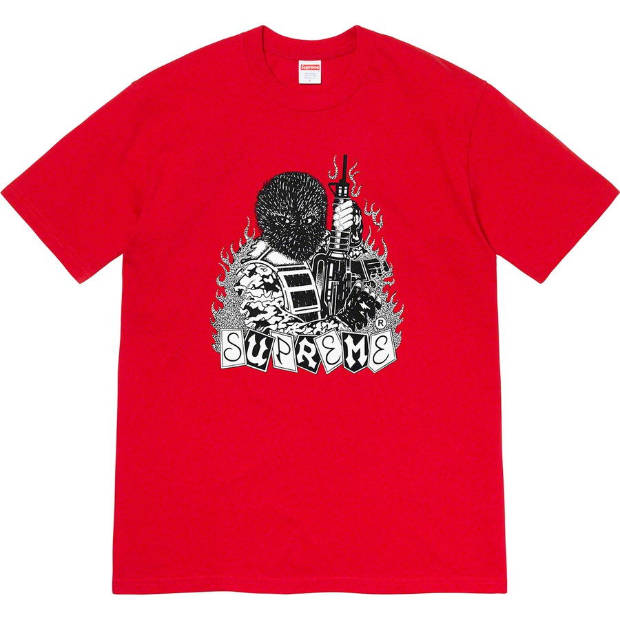 Details on Mercenary Tee Red from fall winter 2019 (Price is $38)