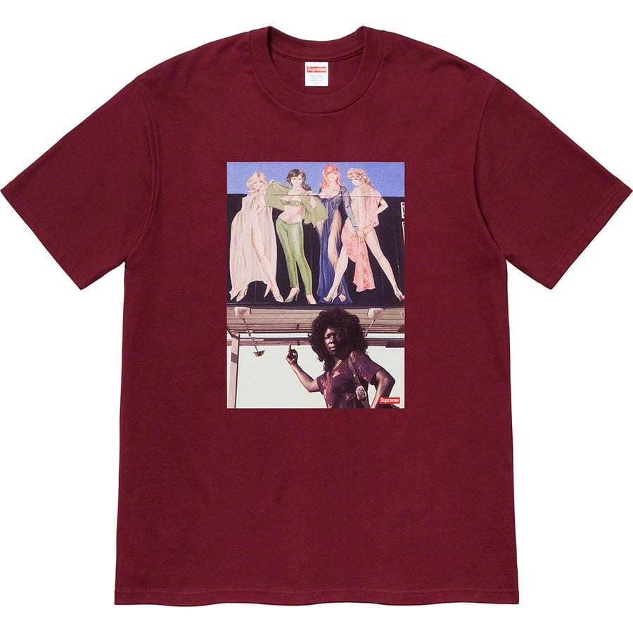Details on American Picture Tee Burgundy from fall winter 2019 (Price is $38)
