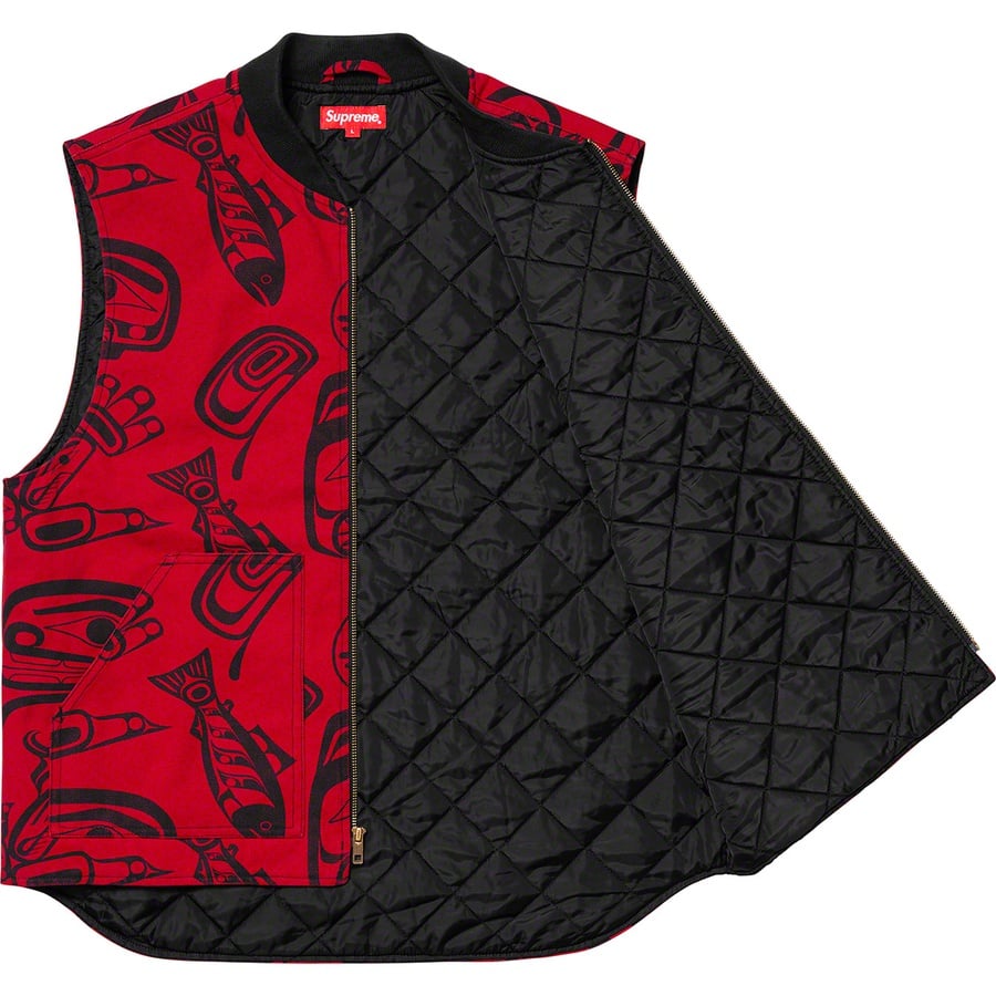 Details on Haida Work Vest Red from fall winter
                                                    2019 (Price is $158)