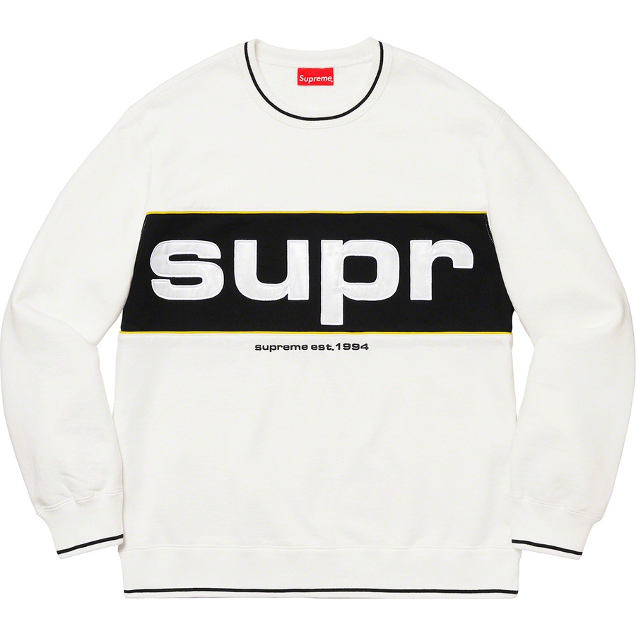 Details on Piping Crewneck White from fall winter 2019 (Price is $138)