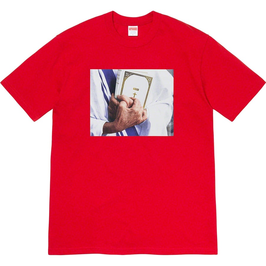 Details on Bible Tee Red from fall winter
                                                    2019 (Price is $38)